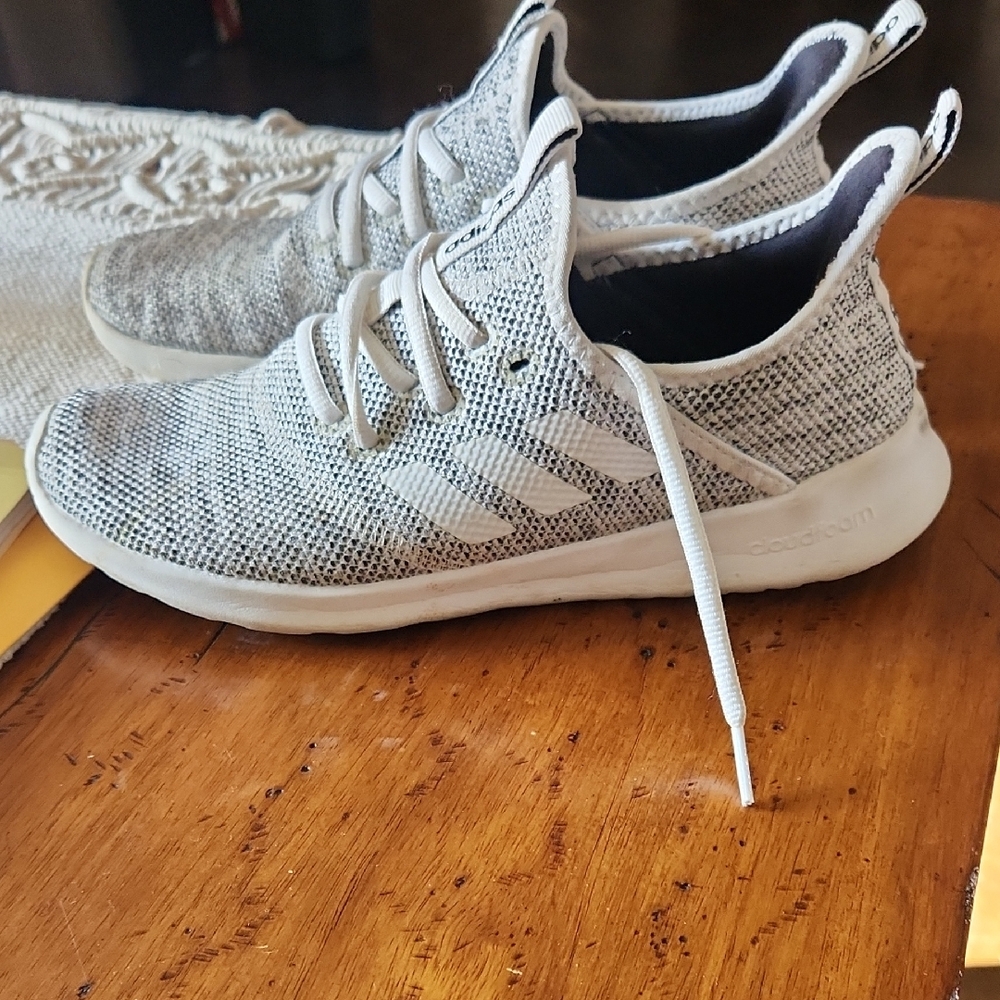 Adidas Women's Black and White Knit Sneakers - Picture 8 of 11
